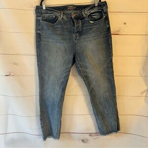 Torrid jeans 18R high rise straight raw  cuffs